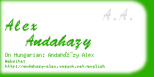 alex andahazy business card